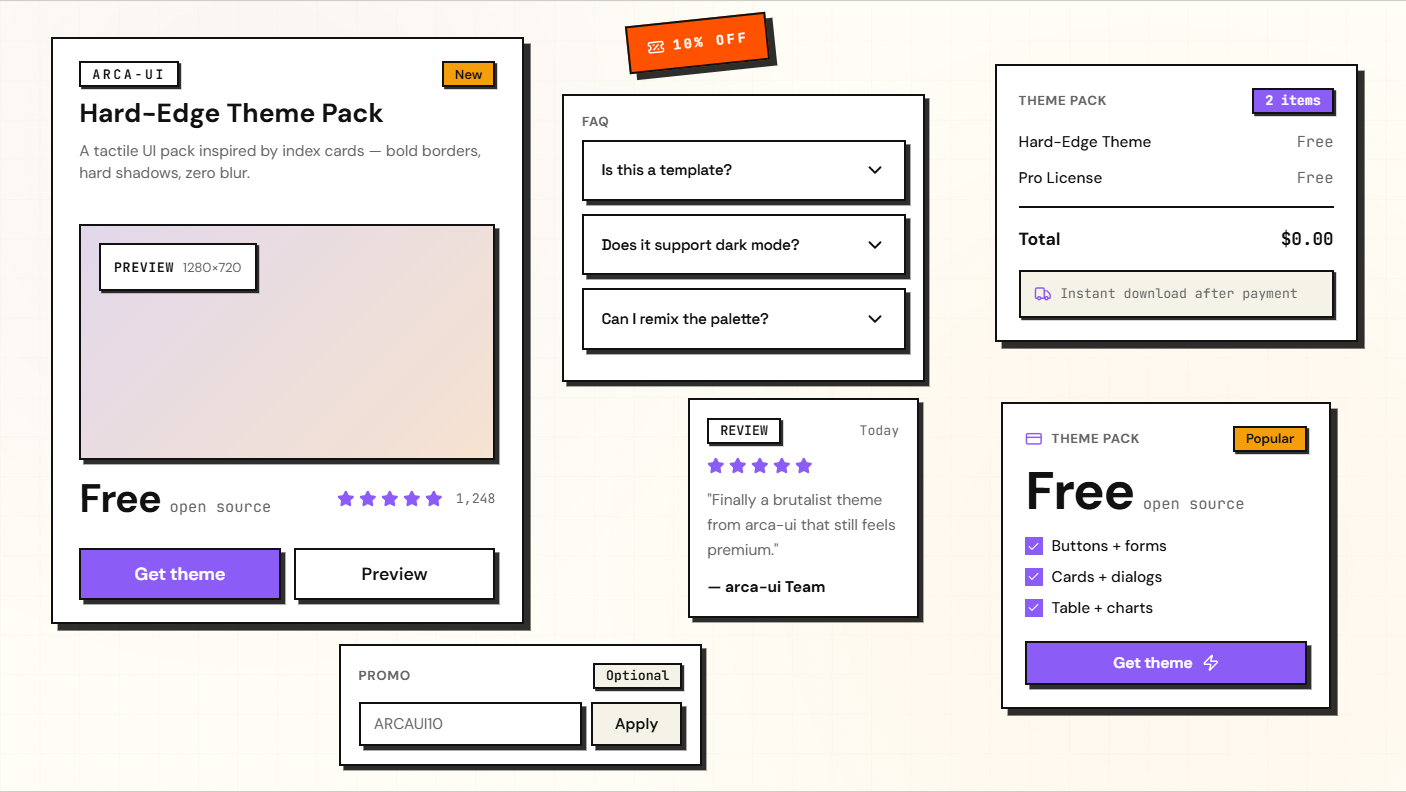 Hard Edge Stack theme preview