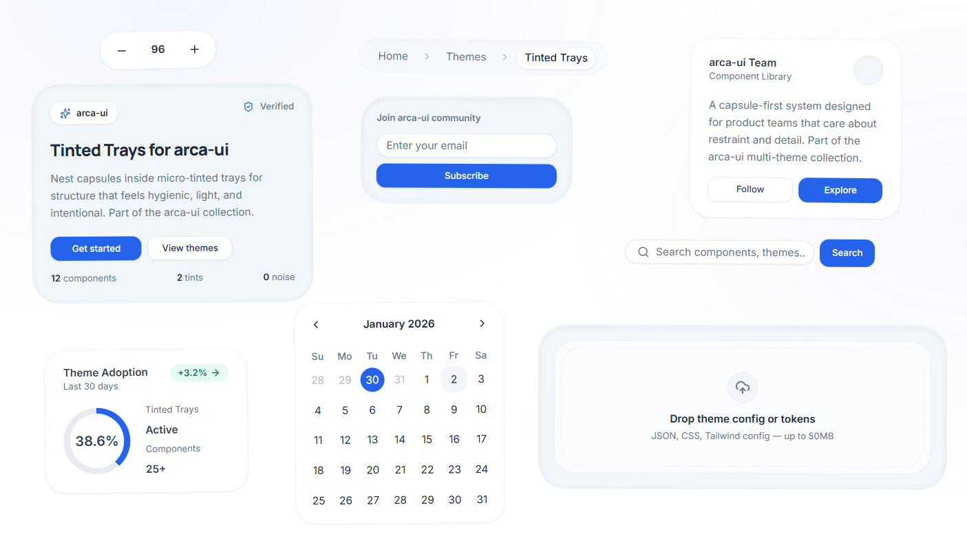 Tinted Trays theme preview